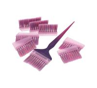 VILLFUL Pincel Aplicador de Tinte para Cabello de Salón, Peine Pequeño para Teñir Raíces y Barba, Juego de Cepillos de Coloración Profesional en Plástico Rojo y Azul, Herramienta Precisa