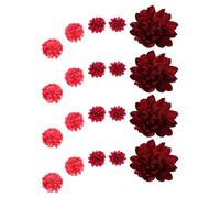 VILLFUL Pinzas Cabello Estilo Hanfu Flores Artificiales Secas Juego de 4 Sets 5 Rosas Marchitas Accesorios Antiguos para Peinados Tradicionales y Fiestas Temáticas Culturales