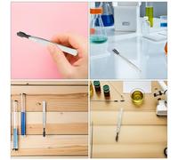 VILLFUL Pinzas de Acero Inoxidable Punta de Goma Planas y Pequeñas 2 Unidades para Manualidades Filatelia Reparación Electrónica y Uso Laboratorio Mango Sumergido para Mayor