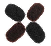 VILLFUL Pinzas para Volumen al Cabello 4 Piezas Bases Elevadoras Almohadillas Colores Negro y Marrón Accesorio Ligero y Transpirable para Peinados de Boda Fiesta y Uso Diario