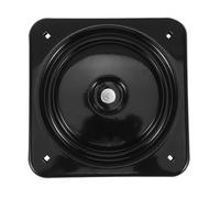 VILLFUL Placa Giratoria de Repuesto para Silla, Color Negro - Rodamiento Giratorio de Metal Resistente para Base de Taburete de Bar - Herraje Giratorio Cuadrado para Muebles de 10 Pulgadas