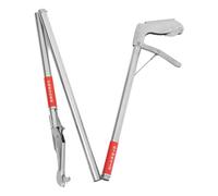 VILLFUL Plegable Agarre Seguro y Largo para Serpientes de Acero Inoxidable Estructura de 3 Secciones Adecuado para Capturar Cangrejos y Langostas