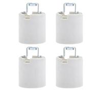 VILLFUL Portalámparas de rosca E26, 4 piezas, base para lámpara de pared, resistentes a altas temperaturas, para iluminación decorativa e instalación sencilla