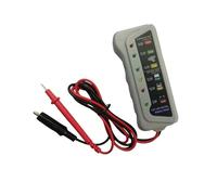 VILLFUL Probador Práctico de Batería para Vehículo Indicación LED de Colores, Lectura Rápida, Medidor Digital de Voltaje y Analizador del Sistema de Carga 12v
