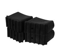 VILLFUL Protectores para Patas de Escalera de Goma Negra 2,5 X 5 Cm, Juego de 4 Almohadillas Antideslizantes para Escaleras de Mano, Repuesto Resistente al Desgaste para