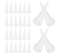 VILLFUL Puntas de Boquilla para Calafateo Blancas Grandes 100 Unidades, Aplicador Preciso de Pegamento, Extensión para Dispensador, Control de Flujo y Reducción de Desperdicio,