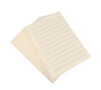 VILLFUL Recambio de Cuaderno de Pentagrama Tamaño 2 Mm 12 Líneas 100 Hojas Papel Manuscrito Vacío para Música Escolar y Personal