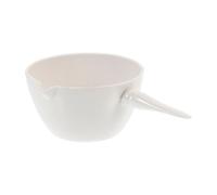 VILLFUL Recipiente de Evaporación Redondo de Cerámica con Asa, Capacidad 250 Ml, Plato de Evaporación Experimental Resistente al Calor para Laboratorio, Escuela y Uso Científico