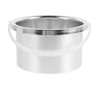 VILLFUL Recipiente Repuesto para Calentador de Cera Diámetro Interior Olla de Aleación de Aluminio para Fusión Rápida y Terapia de Cera Plateado
