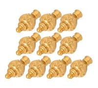VILLFUL Remates Dorados de Plástico para Barra para Cortinas de 26-28mm, Tapas Decorativas Vintage Diseño Elegante y Fácil Instalación, Paquete de 10 Piezas