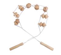 VILLFUL Rodillo de Masaje de Madera para Cuerpo Completo Masajeador Manual con Cuerda Alivio Muscular para Espalda Cuello y Hombros Estrés y Mejora Circulación