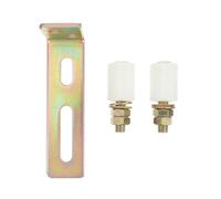 VILLFUL Rodillo Guía para Puerta Corredera con Soporte L Ajustable Rodillos Dobles de Nylon Resistentes y Acero Compatible con Puertas y Vallas Correderas Uso Interior y Exterior