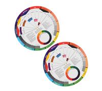 VILLFUL Rueda de Colores Guía de Mezcla Portátil de Papel para Enseñanza Artística y Maquillaje, 2 Piezas Ligeras para Estudio en Casa y Manualidades DIY