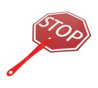 VILLFUL Señal de Stop Portátil Reutilizable para Aula Tablero de Parada Asa Material Escolar Ligero para Evaluación y Votación en Clase Herramienta Didáctica Interactiva para