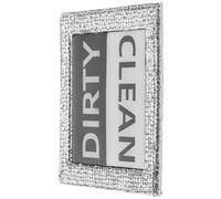 VILLFUL Señal Magnética para Lavavajillas Limpio y Sucio, Indicador de Estado con Diseño de Gemas de Imitación, Color Claro, Fácil Instalación Magnética para Cocina en Apartamento o Casa