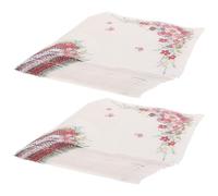 VILLFUL Servilletas Decorativas Navideñas de Papel Flores Estampadas, 4 Bolsas 20 Hojas para Fiestas Temáticas y Decoración Elegante