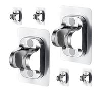 VILLFUL Soporte para Ducha Adhesivo sin Perforaciones 6 Unidades Soporte Ajustable para Alcachofa de Ducha de Mano Base de Pared sin Clavos Instalación Rápida para Baño