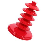 VILLFUL Soporte Piruletas Ajustable de PP, Rojo y Portátil, Diseño Delicado y Práctico para Mesa Dulce, Exhibición de Caramelos y Fiesta Cumpleaños
