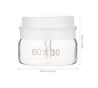 VILLFUL Soportes de Pesaje de Vidrio para Laboratorio 2 Unidades 60x30 Mm Frascos de Pesaje Experimentales Botellas de Vidrio para Muestras Uso en Laboratorio y Ciencias