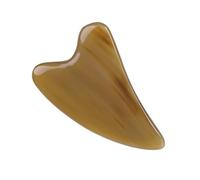 VILLFUL Tabla de Masaje de Cuerno de Yak Herramienta Portátil para Masaje Cervical Espalda y Cuello Alivia Dolores Musculares Bordes Suaves y Duraderos Mediano para Uso Facial y Corporal