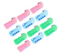 VILLFUL Tapas de lápiz de silicona con diseño de animales adorables, juego de 12 piezas, accesorio decorativo para estudiantes, premios para aula y extensores prácticos para lápices cortos