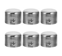 VILLFUL Tapones de Extremo 6 Piezas de Remates de Aleación Fáciles de Instalar y Decorativos Hogar para Barra de Cortina Plata para Barras de Cortina