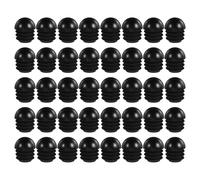 VILLFUL Tapones Redondos de Plástico Negro para Tubos de 19 MM Protectores para Patas de Sillas y Muebles Juego de 40 Piezas Protección Antirruido y Cuidado del Suelo para Uso Hogar y