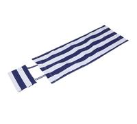 VILLFUL Tela de Repuesto para Silla de Playa y Jardín Lona Plegable Azul y Blanca con Almohada Integrada Transpirable y Resistente para Uso Exterior y Verano Reparación Sillas de Patio
