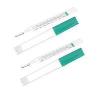 VILLFUL Termómetro Corporal de Vidrio 2 Piezas para Casa y Clínica, Medición Precisa de Temperatura, Material de Galio, y Estaño, Doble Escala ℃ y ℉, Adultos y