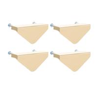 VILLFUL Tiradores triangulares dorados de aluminio Space para puertas y gabinetes, set de 4 con diseño exclusivo para uso en cocina y hogar