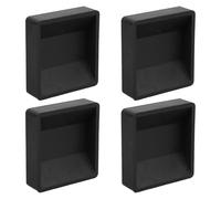 VILLFUL Topes de Rueda para Muebles Grandes de Caucho Negro, 4 Piezas, Copas Antideslizantes para Patas de Muebles Ruedas, Protectores para Suelos de Vinilo y Baldosas, Uso en Camas