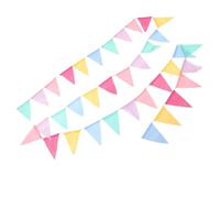 VILLFUL Triángulo de Color Tire Bandera Pancarta decoración Guirnalda Banderín Bandera del triángulo del empavesado de triángulo banderines de cumpleaños poliéster
