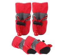 VILLFUL Zapatos para Mascotas 4 Pcs Antideslizantes Botas Protectoras Zapatos para Perro para Lluvia Cómodos y Prácticos