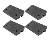 Vilnow Rampa para Sillas de Ruedas Umbral Rampa Ligero, Alto 10cm Heavy Duty Umbral Puente Pista Bordillo Rampa, para Garaje, Acera, Camión, Scooter (Alto 10cm - 4 Pzs)