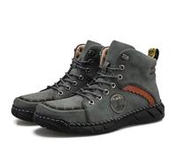 Vilobel Men Non Slip on Shoes, Vilobel Mens Safety Toe Work Boots, Lightweight Non-Slip Boots, Ankle Protection (Green,46)