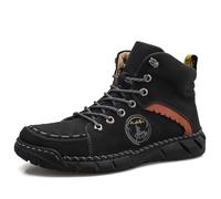 Vilobel Mens Slip On Shoes, Men's Orthopedic Safety Work Shoes,Protective Toe, Waterproof Non-Slip, Lightweight for Work Outdoor (Black,46)