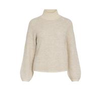 Vila Vilory High Neck L/S Knit Top-Noos Suéter pulóver, Eggnog/patrón: Mezcla Natural, S para Mujer