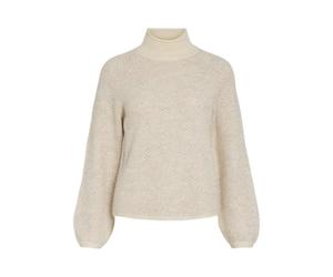VILORY High Neck L/S NIT Top - Noos, Eggnog/patrón: Mezcla Natural, S