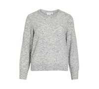 Vilory Noos - Camiseta de Punto de Cuello Redondo L/S, Gris Claro, M