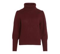 Vilou New Rollneck L/S Knit Top - Noos, Rojo Oscuro, M