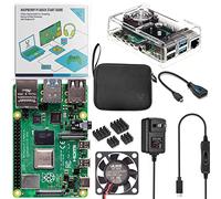 Vilros Raspberry Pi 4 Basic Kit with Clear Transparent Fan Cooled Case Midi-Tower Negro Carcasa de Ordenador