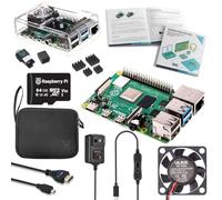 Vilros Raspberry Pi 4 - Kit Completo con Carcasa Transparente refrigerada por Ventilador 4 GB