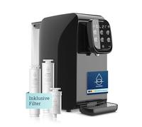 VILTARO® Sistema de ósmosis para agua potable [negro, sistema de filtro de 5 niveles, 6 niveles de temperatura, móvil sin conexión de agua] | sistema de ósmosis inversa | filtro de agua de ósmosis |