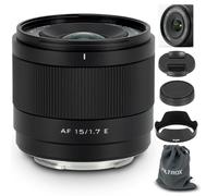 VILTROX 15mm F1.7 con Montura E para Sony Lente Ultra Gran Angular APS-C con Enfoque automático para Sony con Montura E cámaras FX30 ZV-E10 ZV-E10II A6700 A6600 A6500 A6400 A6300 A6100