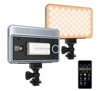 VILTROX 18W Luz de Video LED Regulable Luz de cámara con Control de aplicación 2800K-6800K CRI95+ Batería Recargable NP-F550 Luz de Panel de fotografía portátil para videocámara DSLR de Youtube Vlog