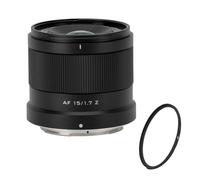 Viltrox AF 15mm F1.7 Air Z - Kit con Filtro Protector UV | Objetivo Gran Angular F1.7 APS-C | Compacto, Luminoso y con Autofoco STM para Nikon Z DX