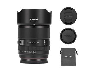 VILTROX AF 55mm F1.8 EVO FE - Lente de formato completo para montura Sony E, diseño APO para colores realistas, diseño compacto, enfoque automático rápido STM para fotos/vídeos, botón Fn ajustable