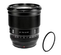 Viltrox AF 75mm F1.2 XF - Kit con Filtro Protector UV | Objetivo Retrato APS-C para Fuji X | Apertura Ultra Luminosa F1.2 | Autofoco STM Rápido y Preciso | Cuerpo Metálico Resistente a la Intemperie