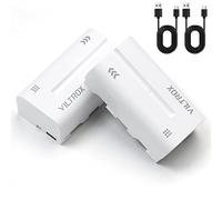 VILTROX Batería NP-F550 2 Pack 2200mAh Batería de Repuesto para F970 F960 F950 F770 F750 F570 F550 F330, Batería Recargable Compatible con Godox Neewer Luz de Video LED/Monitor de Cámara