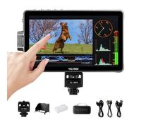 VILTROX DC-A1 - Monitor de campo de cámara de 2800Nits con pantalla táctil Full HD1920 x 1080 IPS 4K HDMI Loop in/Out, LUTs 3D con forma de onda, asistencia de enfoque de pico de video de 170°, ángulo